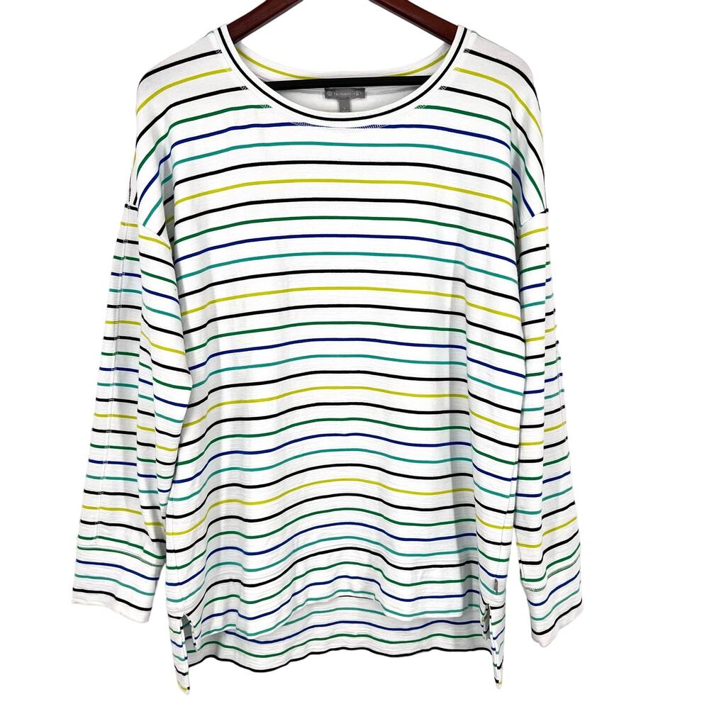 NEW NWOT Talbots Sz Large UPF 50 Long Sleeve Soft Cozy Blouse Shirt Top Beach